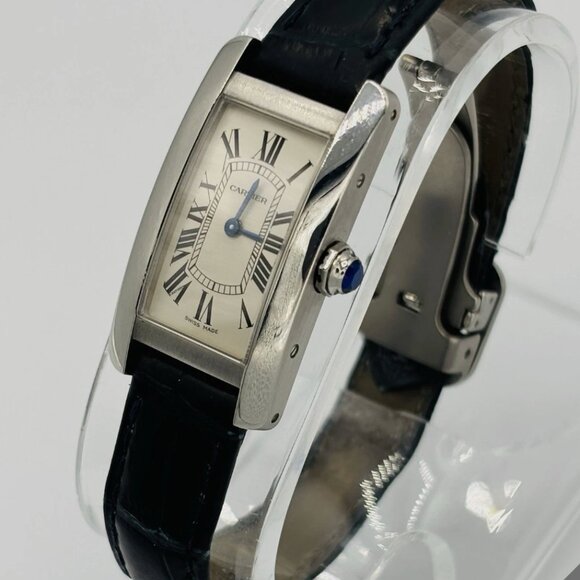 Vintage Cartier Tank Americaine (dark navy strap) main image 8